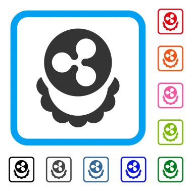 Dalgalanma para ödül simgesi çerçeveli