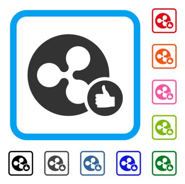 Çerçeveli simgesi sikke başparmak dalgalanma