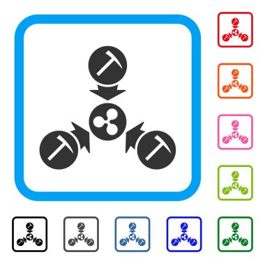 Dalgalanma araştırma havuzu simgesi çerçeveli