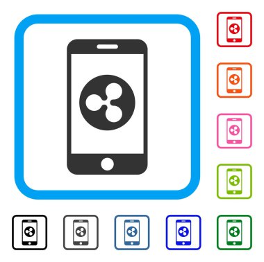 Dalgalanma cep simgesi çerçeveli