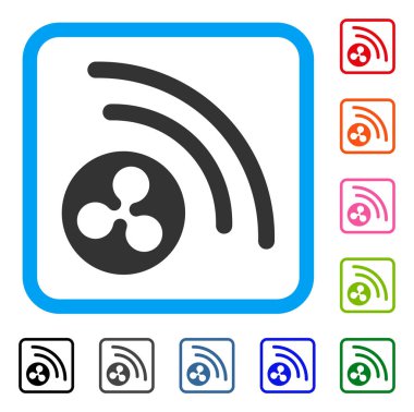 Dalgalanma radyo sinyal simgesi çerçeveli