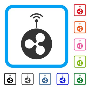 Dalgalanma radyo vericisi simgesi çerçeveli