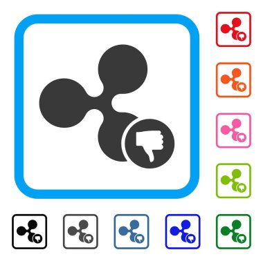 Dalgalanma başparmak aşağı çerçeveli simgesi