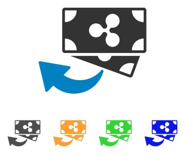 Dalgaları Cashback vektör simgesi