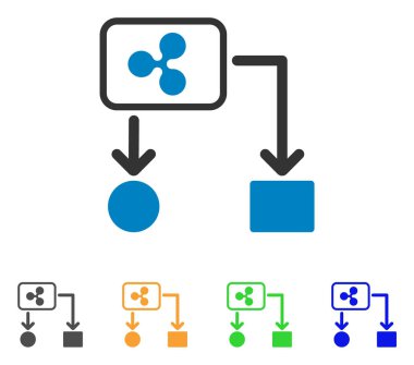 Nakit akışı vektör simge dalgalanma