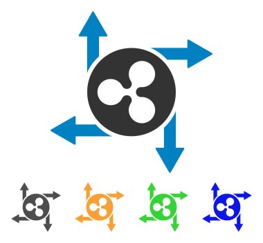 Fişleri Paraya Çevirme okları vektör simge dalgalanma