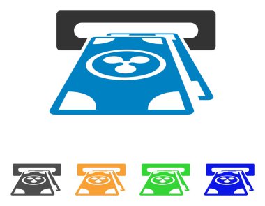 Fişleri Paraya Çevirme Atm vektör simge dalgalanma