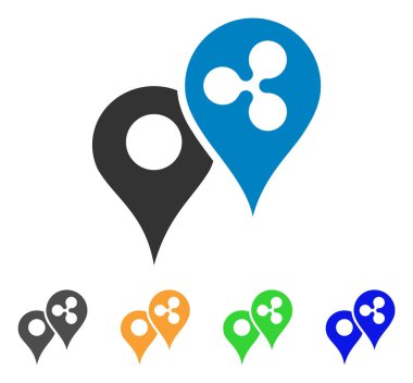 Harita işaretleri vektör simge dalgalanma