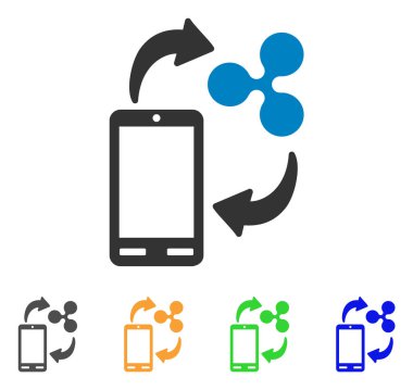 Mobil bankacılık vektör simge dalgalanma