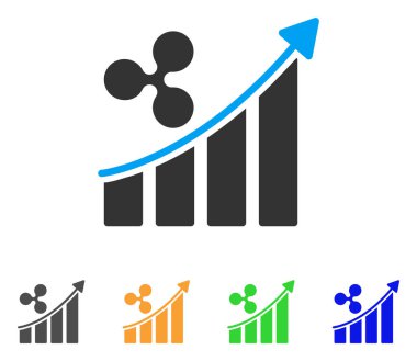 Vektör simge dalgalanma yükselme eğilimi