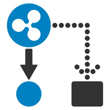Nakit akışı düz simgesi dalgalanma