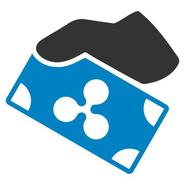 Ödeme nakit dalgalanma düz simgesi