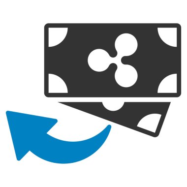 Dalgaları Cashback düz simgesi