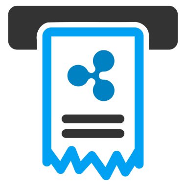 Çek ödeme düz simgesi dalgalanma