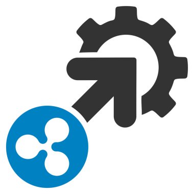 Entegrasyon Cog düz simgesi dalgalanma