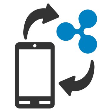 Dalgalanma mobil bankacılık düz simgesi