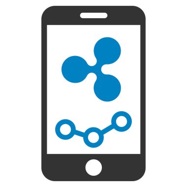 Mobil rapor düz simgesi dalgalanma