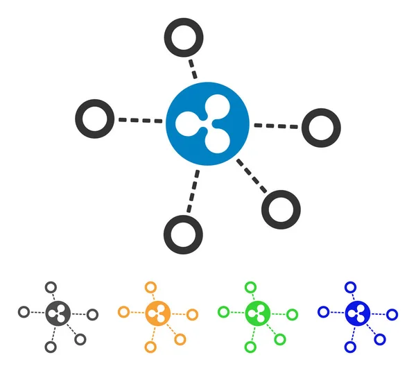 Icono de Vector de las relaciones de la ondulación — Archivo Imágenes Vectoriales