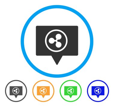 Banner yuvarlak simge dalgalanma