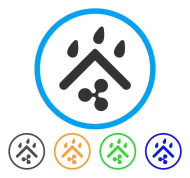 Yağmur koruma yuvarlak simge dalgalanma