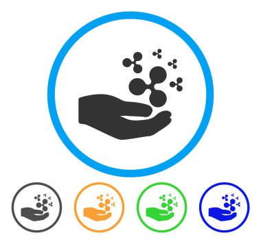 Maaş el yuvarlak simgesi dalgalanma