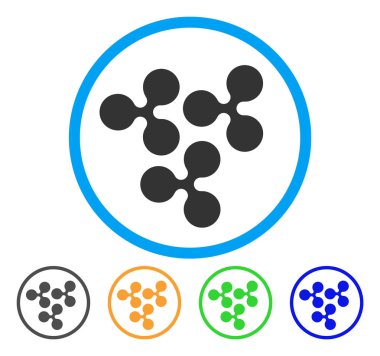 Dalgalanma yuvarlak Icon Set