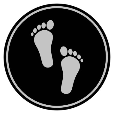 İnsan adımları siyah madeni para