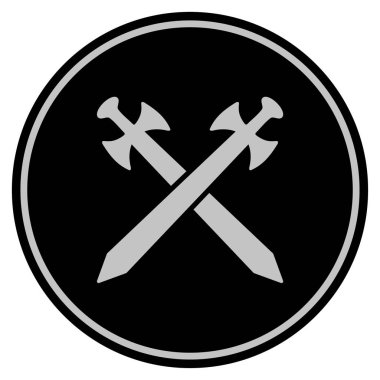 Ortaçağ kılıç siyah madeni para