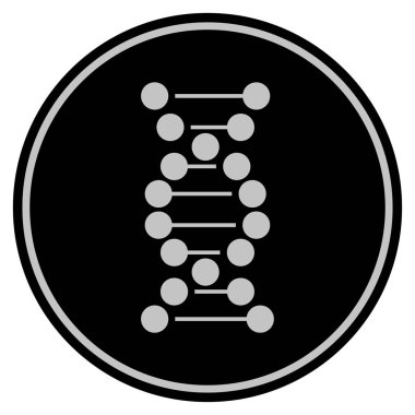 DNA molekülünün siyah madeni para