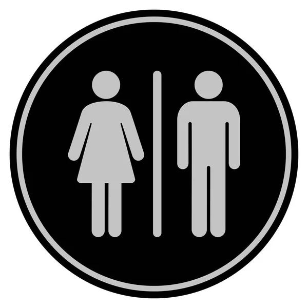 WC πρόσωπα μαύρο Coin — Διανυσματικό Αρχείο
