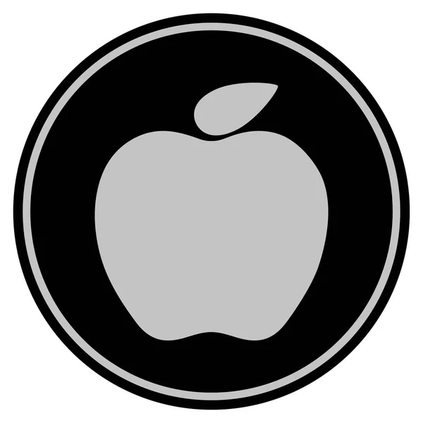 Apple чорний монета — стоковий вектор