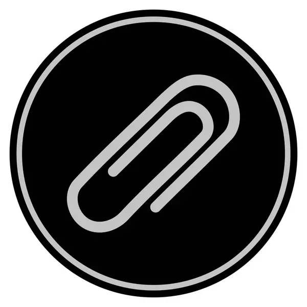 Συνδετήρα συνημμένο μαύρο Coin — Διανυσματικό Αρχείο