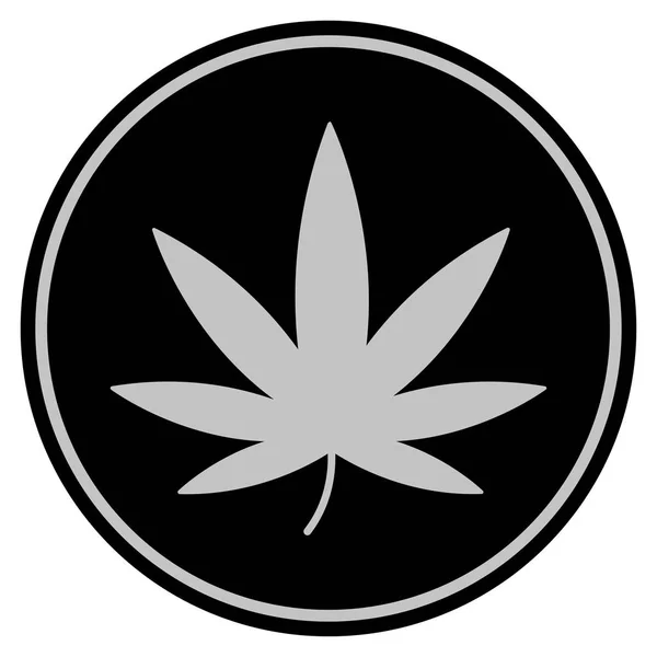 Cannabis svart mynt — Stock vektor