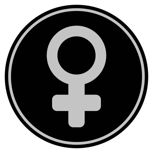 Ženský Symbol černé mince — Stockový vektor