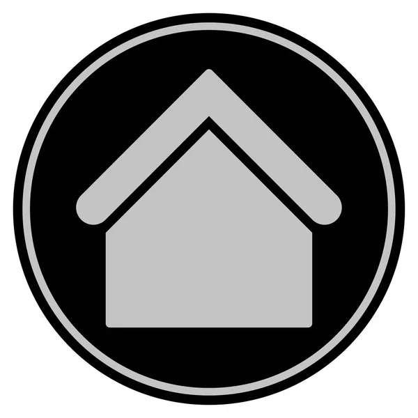 Dom, budynek czarny monet — Wektor stockowy