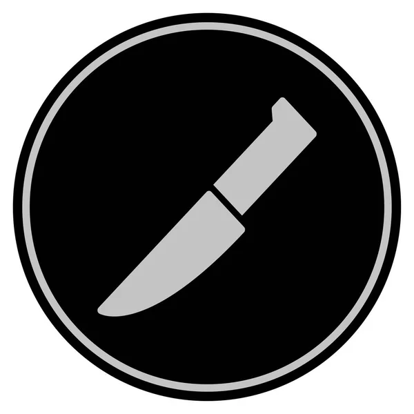 Kniv svart mynt — Stock vektor