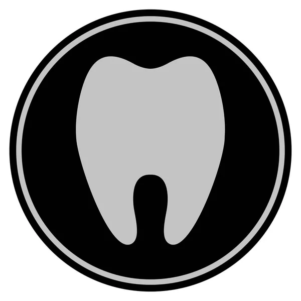Tooth Black Coin — Stock Vector