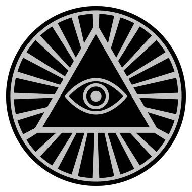 Piramit göz siyah madeni para