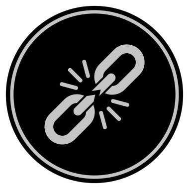 Zinciri kırmak bağlantı siyah sikke