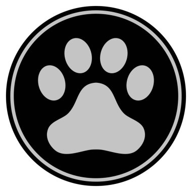 Köpek adım siyah madeni para