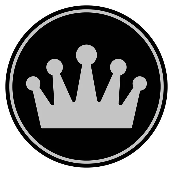 Crown Black Coin — Stock Photo, Image
