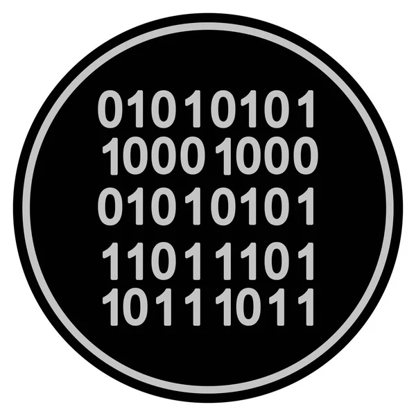 二进制代码黑硬币 — 图库照片