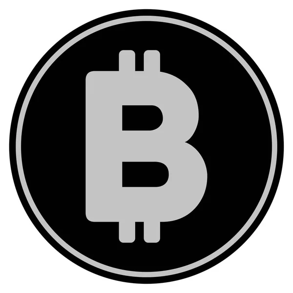 Bitcoin pièce noire — Photo