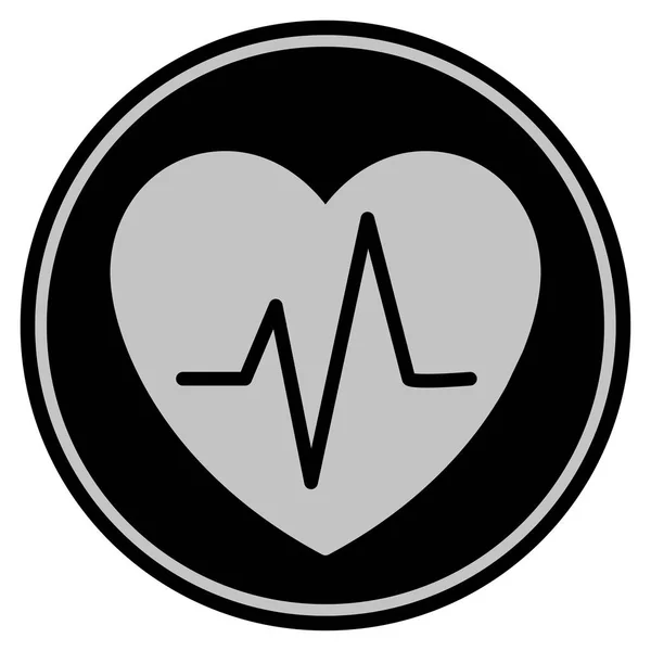 Cardiology Black Coin — Stock Photo, Image