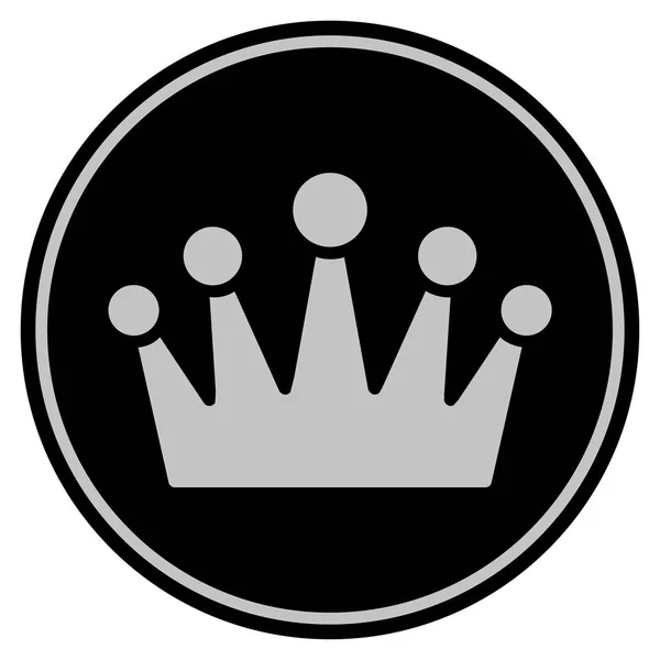 Crown Black Coin — Stock Photo, Image