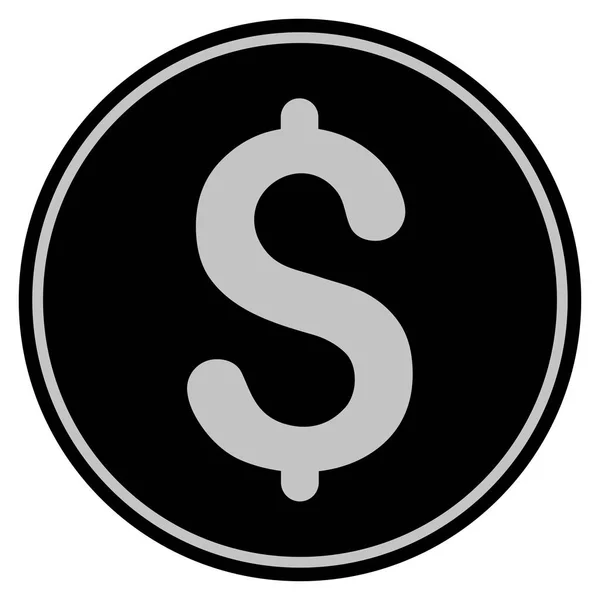 Dollar Black Coin — Stock Photo, Image