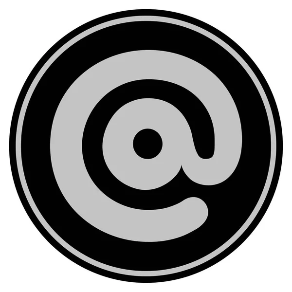 Email Symbol Black Coin — Stock Photo, Image