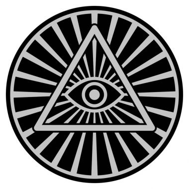 Piramit göz siyah madeni para