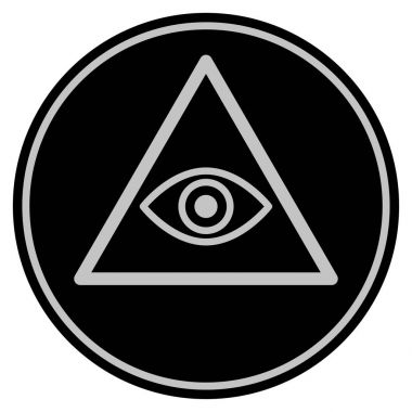 Piramit göz siyah madeni para