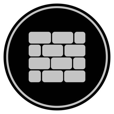 Tuğla duvar siyah sikke